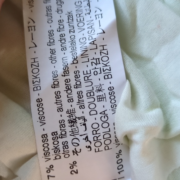 Zara Corset Style  Crop Gingham Tweed Green and White Top Size Medium - Picture 9 of 11